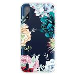 For Galaxy A01 Shockproof Painted Transparent TPU Protective Case(Gem Flower)