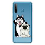 For Galaxy A11 / M11 Shockproof Painted Transparent TPU Protective Case(Selfie Dog)