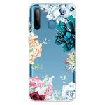 For Galaxy A21 Shockproof Painted Transparent TPU Protective Case(Gem Flower)
