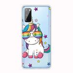For Galaxy A41 Shockproof Painted Transparent TPU Protective Case(Eye Unicorn)