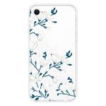 For iPhone SE 2022 / SE 2020 Shockproof Painted Transparent TPU Protective Case(Magnolia Flower)