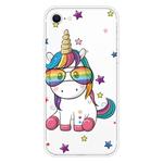 For iPhone SE 2022 / SE 2020 Shockproof Painted Transparent TPU Protective Case(Eye Unicorn)