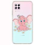 For Huawei P40 Lite Shockproof Painted Transparent TPU Protective Case(Little Pink Elephant)