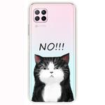 For Huawei P40 Lite Shockproof Painted Transparent TPU Protective Case(No Cat)