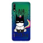 For Huawei P40 Lite E Shockproof Painted Transparent TPU Protective Case(Batman)