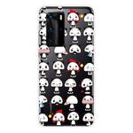 For Huawei P40 Pro Shockproof Painted Transparent TPU Protective Case(Mini Panda)