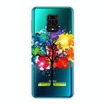For Xiaomi Redmi Note 9S Shockproof Painted Transparent TPU Protective Case(Oil Painting Tree)
