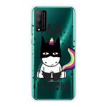 For Huawei Honor Play 4T Pro Shockproof Painted Transparent TPU Protective Case(Batman)