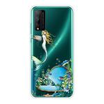 For Huawei Honor Play 4T Pro Shockproof Painted Transparent TPU Protective Case(Mermaid)