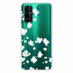 For Huawei Honor 30 Shockproof Painted Transparent TPU Protective Case(Magnolia Flower)
