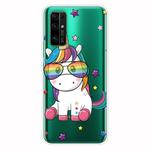For Huawei Honor 30S Shockproof Painted Transparent TPU Protective Case(Eye Unicorn)