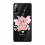 For Huawei Honor Play 4T Shockproof Painted Transparent TPU Protective Case(Little Pink Elephant)