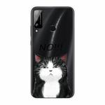 For Huawei Honor Play 4T Shockproof Painted Transparent TPU Protective Case(No Cat)