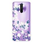 For Xiaomi Redmi K30 Shockproof Painted Transparent TPU Protective Case(Magnolia Flower)