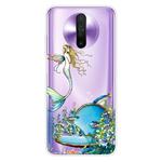 For Xiaomi Redmi K30 Shockproof Painted Transparent TPU Protective Case(Mermaid)