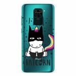 For Xiaomi Redmi Note 9 Shockproof Painted Transparent TPU Protective Case(Batman)