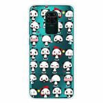 For Xiaomi Redmi Note 9 Shockproof Painted Transparent TPU Protective Case(Mini Panda)