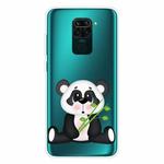 For Xiaomi Redmi Note 9 Shockproof Painted Transparent TPU Protective Case(Bamboo Panda)