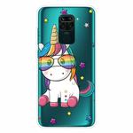 For Xiaomi Redmi Note 9 Shockproof Painted Transparent TPU Protective Case(Eye Unicorn)
