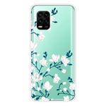 For Xiaomi Mi 10 Lite 5G Shockproof Painted Transparent TPU Protective Case(Magnolia Flower)