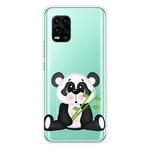 For Xiaomi Mi 10 Lite 5G Shockproof Painted Transparent TPU Protective Case(Bamboo Panda)