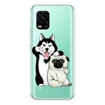 For Xiaomi Mi 10 Lite 5G Shockproof Painted Transparent TPU Protective Case(Selfie Dog)