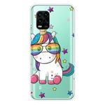 For Xiaomi Mi 10 Lite 5G Shockproof Painted Transparent TPU Protective Case(Eye Unicorn)