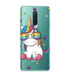 For OnePlus 8 Shockproof Painted Transparent TPU Protective Case(Eye Unicorn)