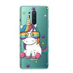 For OnePlus 8 Pro Shockproof Painted Transparent TPU Protective Case(Eye Unicorn)