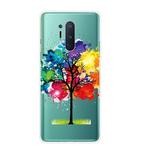 For OnePlus 8 Pro Shockproof Painted Transparent TPU Protective Case(Oil Painting Tree)