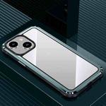 For iPhone 14 / 13 Steel Armour Series Metal + PC Phone Case(Green)