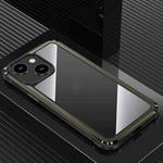For iPhone 14 / 13 Steel Armour Series Metal + PC Phone Case(Black)