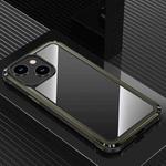 For iPhone 14 Plus Steel Armour Series Metal + PC Phone Case(Black)