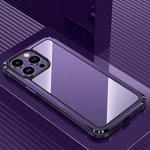 For iPhone 14 Pro Steel Armour Series Metal + PC Phone Case(Dark Purple)