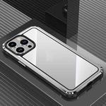 For iPhone 14 Pro Steel Armour Series Metal + PC Phone Case(Silver)