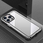 For iPhone 13 Pro Max Steel Armour Series Metal + PC Phone Case(Silver)