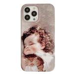 For iPhone 13 Pro Max 2 in 1 Detachable Painted Pattern Phone Case(Sleeping Girl)
