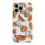 For iPhone 12 2 in 1 Detachable Painted Pattern Phone Case(Milk Tea Bread)