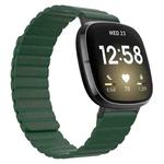 For Fitbit Versa 3 / Sense Universal Magnetic Silicone Watch Band(Green)