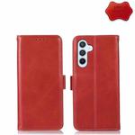 For Samsung Galaxy A54 5G Crazy Horse Top Layer Cowhide Leather Phone Case(Red)
