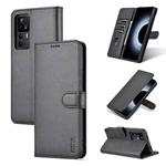 For Xiaomi 12T / 12T Pro / Redmi K50 Ultra AZNS Skin Feel Calf Texture Flip Leather Phone Case(Black)