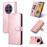 For Huawei Mate 50 Pro AZNS Skin Feel Calf Texture Flip Leather Phone Case(Rose Gold)