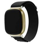 For Fitbit Versa 3 / Sense Universal Loop Nylon Watch Band(Black)