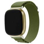 For Fitbit Versa 3 / Sense Universal Loop Nylon Watch Band(Green)