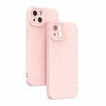 For iPhone 14 Wheat Straw Degradable Phone Case(Pink)