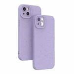 For iPhone 14 Wheat Straw Degradable Phone Case(Purple)