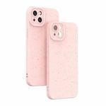 For iPhone 14 Plus Wheat Straw Degradable Phone Case(Pink)