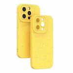 For iPhone 14 Pro Wheat Straw Degradable Phone Case(Yellow)