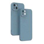 For iPhone 13 Wheat Straw Degradable Phone Case(Blue)