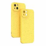 For iPhone 12 Wheat Straw Degradable Phone Case(Yellow)